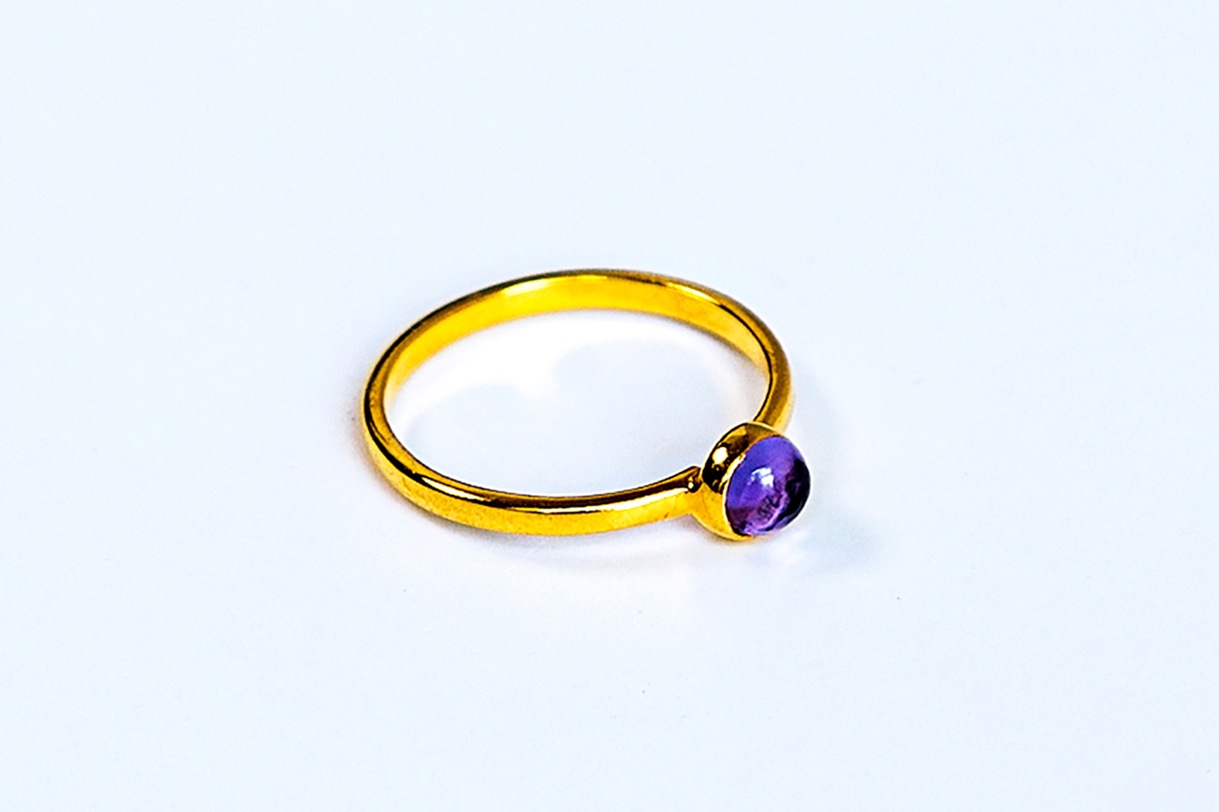 SMALL NATURAL AMETHYST RING