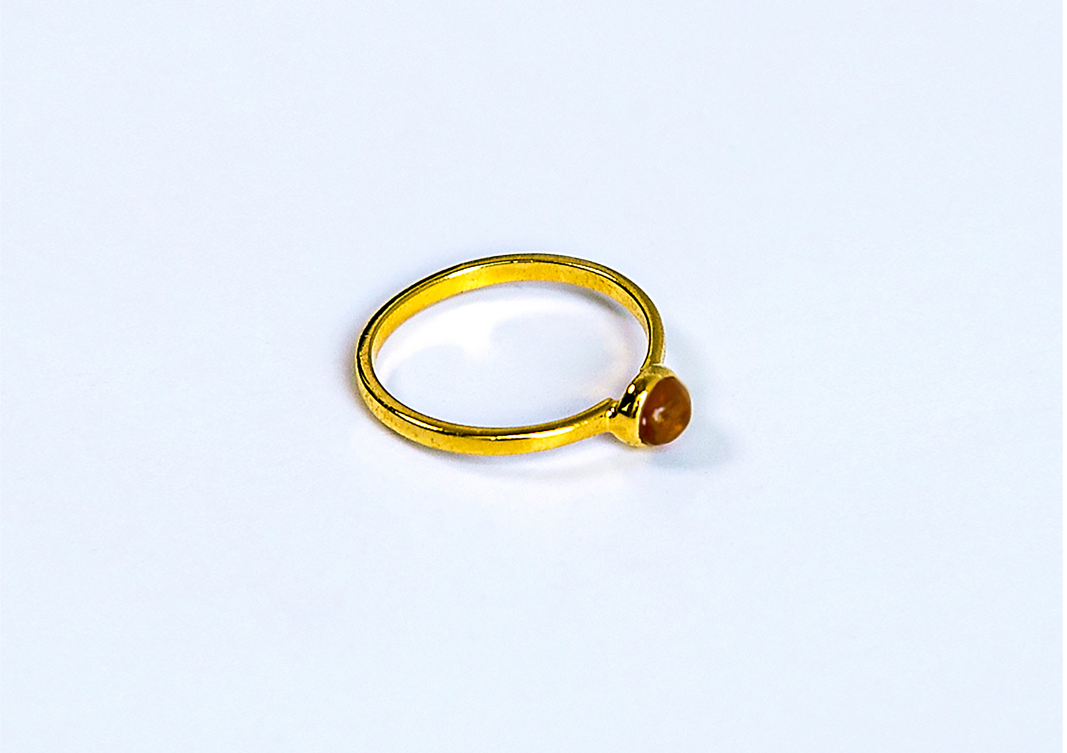 NATURAL ORANGE CITRINE RING