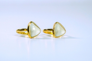 TRIANGLE NATURAL CITRINE RING