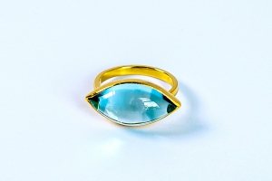 NATURAL BLUE TOPAZ RING