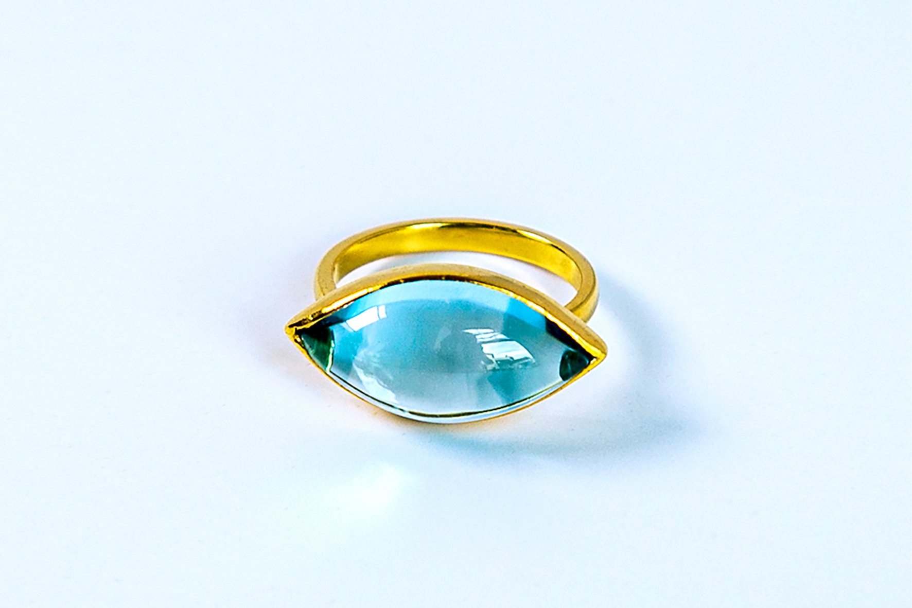 NATURAL BLUE TOPAZ RING